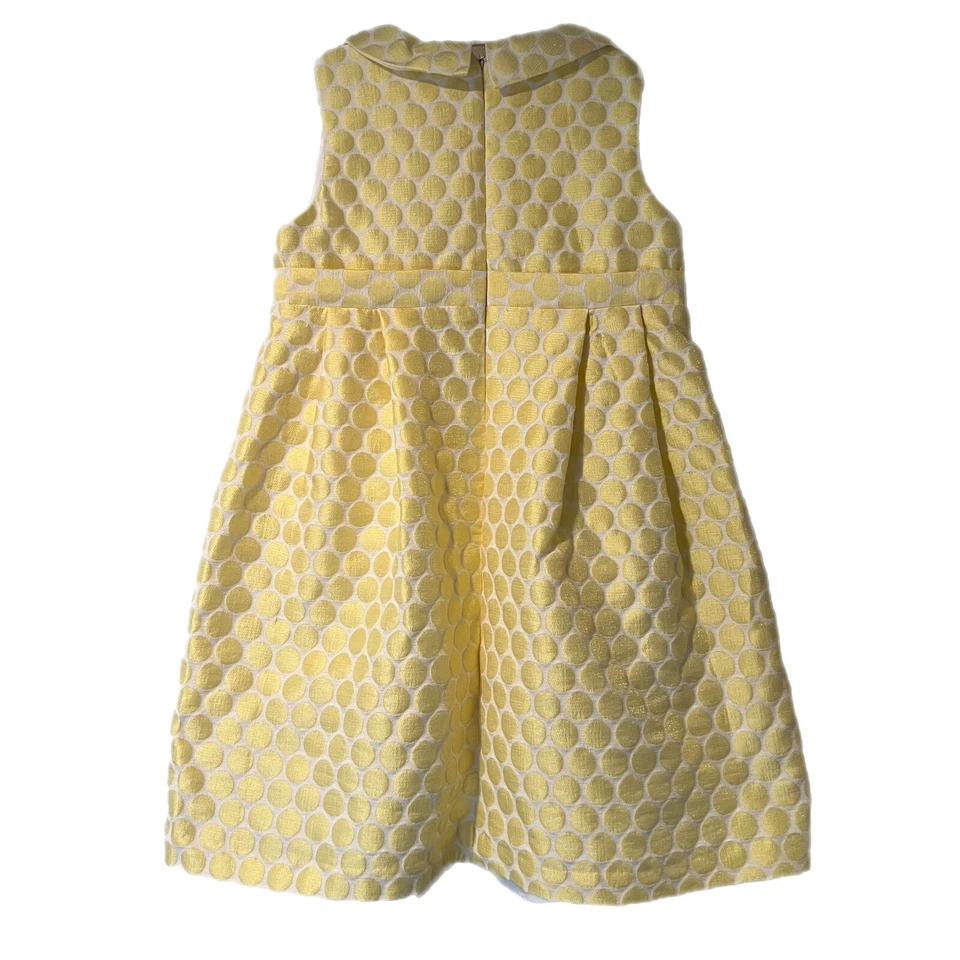 Vestido Gymboree Amarillo Ocasión Especial Jacquard Peter Pan Cuello Niño Niña 5T Foto 4 de 4