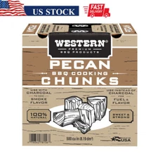500 CU in Pecan Smokers Chunks for BBQ Smoking Grilling Cooking Wood Chunks
