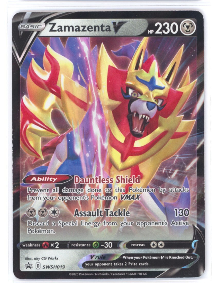Zamazenta V SWSH019 SWSH Black Star Promos Ultra Rare Holo Pokémon NM 0321#112