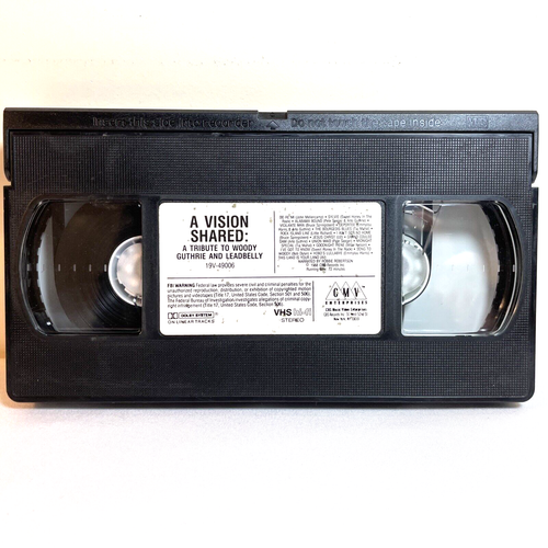 A VISION SHARED: A TRIBUTE TO WOODY GUTHRIE AND LEADBELLY (1988) VHS Music - Picture 6 of 11