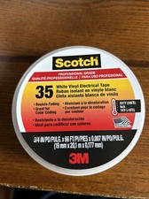 3M 10828-DL-2W 3/4" X 66' White Scotch   35 Professional Electrical Tape