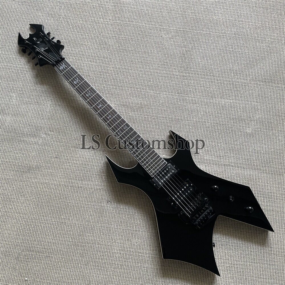Custom 7 String B.C Rich Warlock Electric Guitar Black Widow