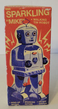 Sparkling Mike Wind Up Tin Robot Toy In Box NEW OTHER - READ DESCRIPTION