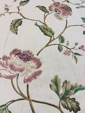 GP & J Baker Trailing Floral Embroidery Fabric- Lavenham / Antique 1.65 yds