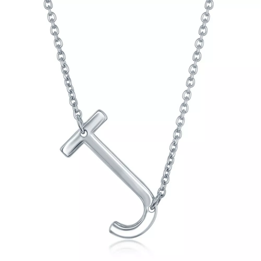 Sideways j necklace deals