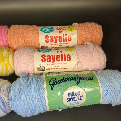 (6) Yarn Skeins Pastel Pink Yellow Blue Peach 4 Ply Worsted - Picture 3 of 8