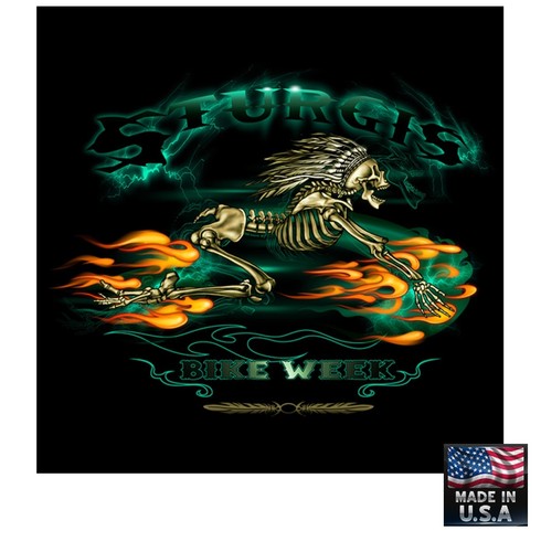 STURGIS USA SKELETON RIDE Bike Chopper Week bandana tête visage crâne écharpe enveloppante - Photo 1/2