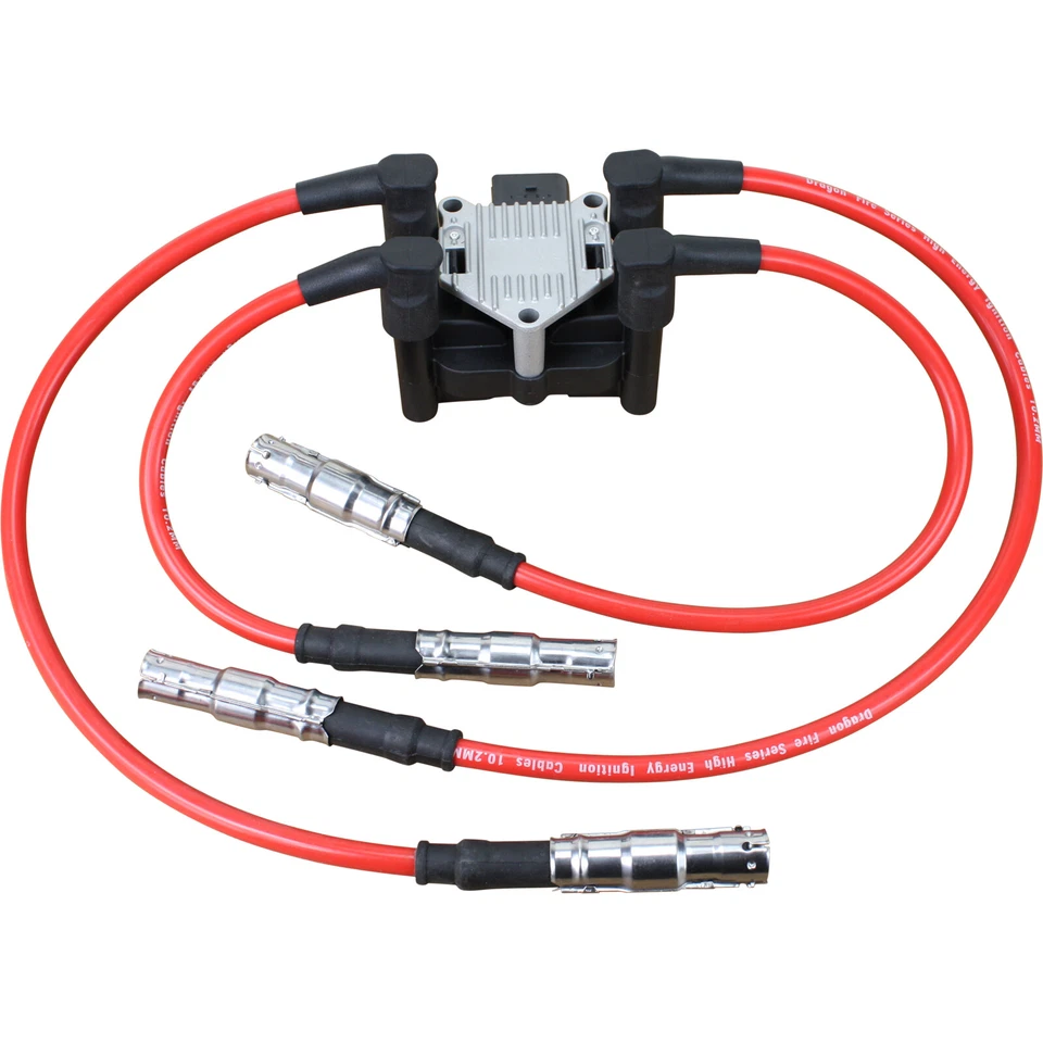 Paquete de bobinas de encendido y juego de cables de enchufe para Volkswagen Jetta Golf Beetle 1998-01 2,0 L Foto 2 de 4