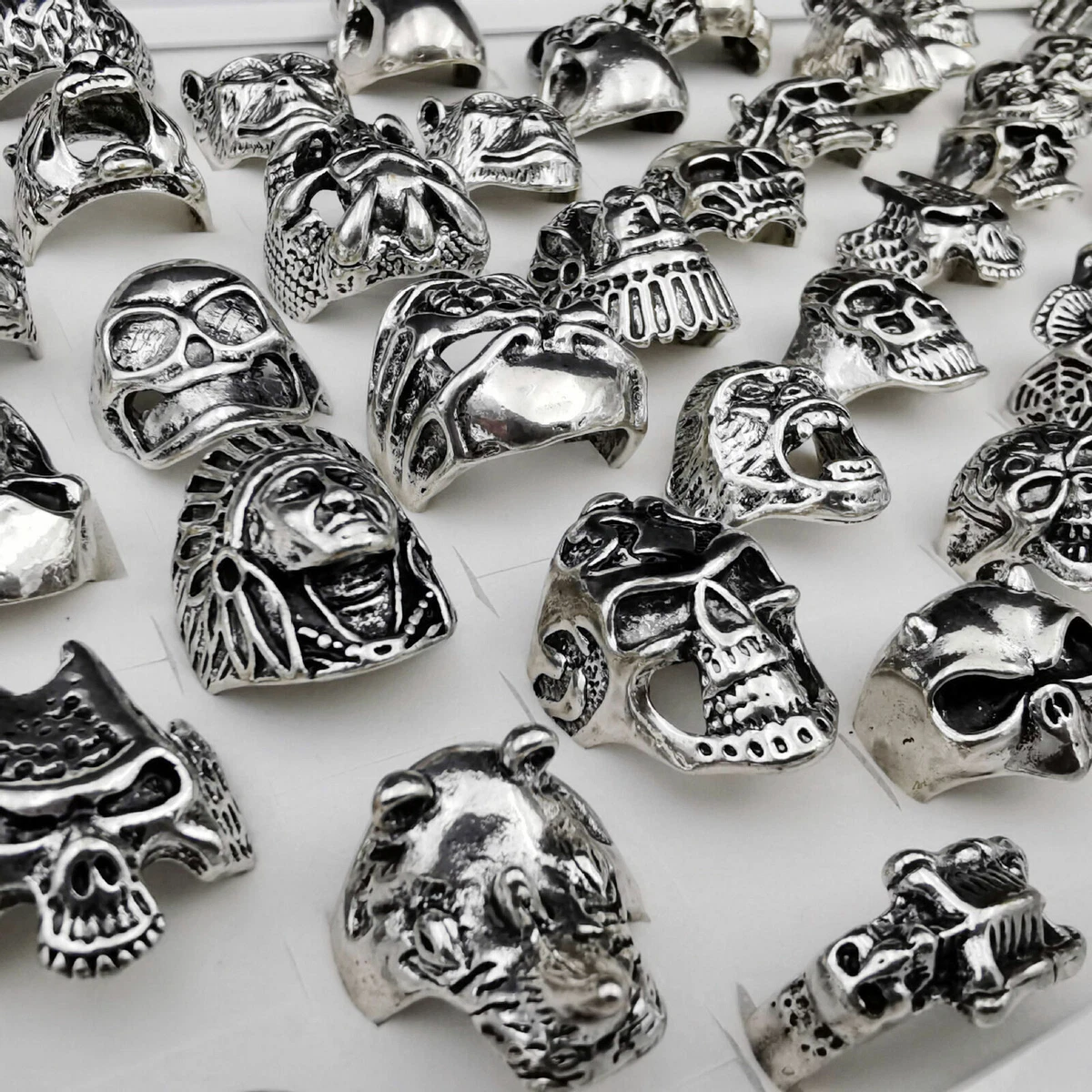 Mens biker sale jewelry stainless steel