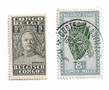 Belgian Congo postage stamps x 2, 1928-1947