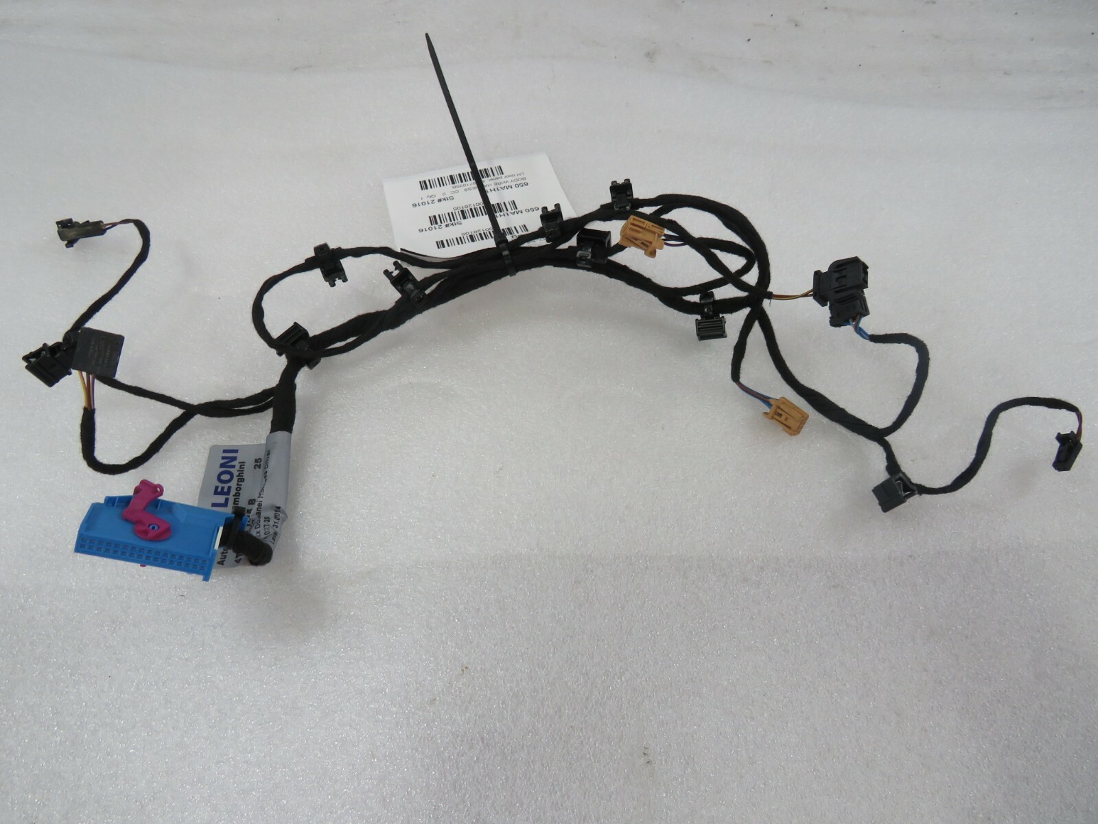 Lamborghini Huracan, LP610, LP580, LH, Door Wire Harness, Used, P/N 4T1971035B
