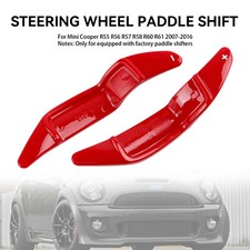 Steering Wheel Paddle Shifter Extension Fit For Mini R55 R56 R58 R60 R61 Red