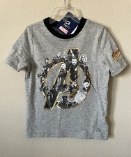 Gap Fit Gray Marvel Avengers Infinity Boys' Short Sleeve T Shirt Size XS 4/5