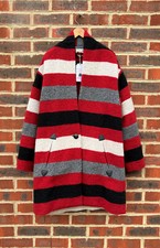 Isabel Marant Étoile Ladies "gabrie" Striped Blanket Bouclé Wool Coat Uk14 Eu42