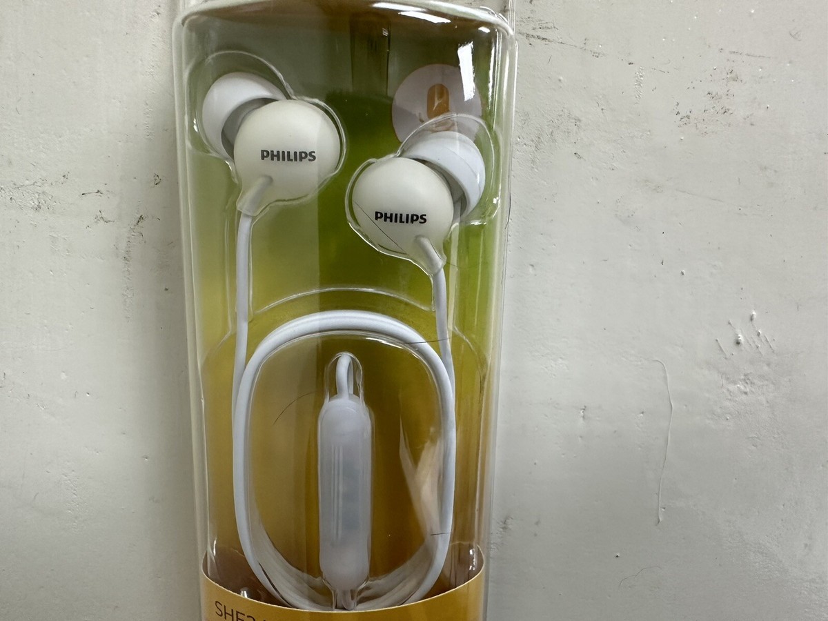 Philips Audio SHE2405 In-ear Headphones In-line Mic White for sale