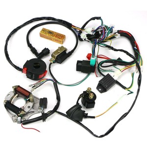 Electric Wiring Harness Wire Loom CDI Stator Set for 50 70 ... new 50 70 90 110cc 125cc wire harness wiring 