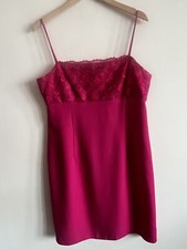 Day meets night pink Sheath dress Size 14 Lace Summer Holiday Cruise Occasional