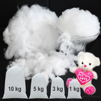 Füllwatte Daunen Kissen Füllung 5kg 3kg 1kg synthetisch Hochbausch Bastelwatte