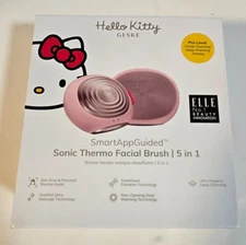 NIP Geske Hello Kitty Sonic Thermo Facial Brush 5 In 1 Smart App Guided Pink