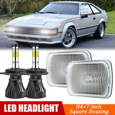 For Toyota Supra & Chevy Corvette 1984-96 Pair 5x7 7x6 LED Headlights Hi/Lo Beam