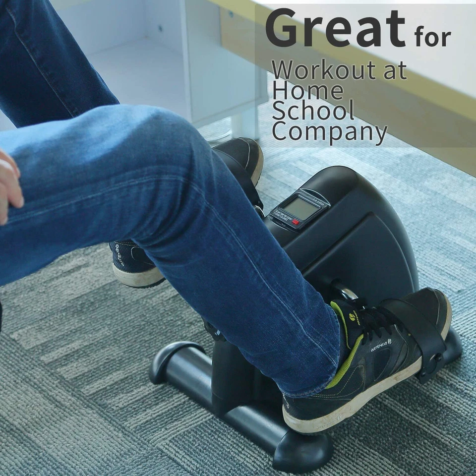Mini Exercise Bike Pedal Exerciser For Arm&Leg Exercise W/LCD Display Under Desk - Image 4 of 4