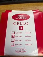 Red Label Cello A 1/4 Size SS6113 6113 New Super Sensitive