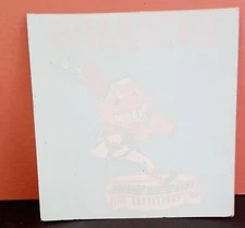 CLEVELAND INDIANS VINTAGE CRAFTMASTER WINDOW DECAL STICKER  4" X 4" NOS