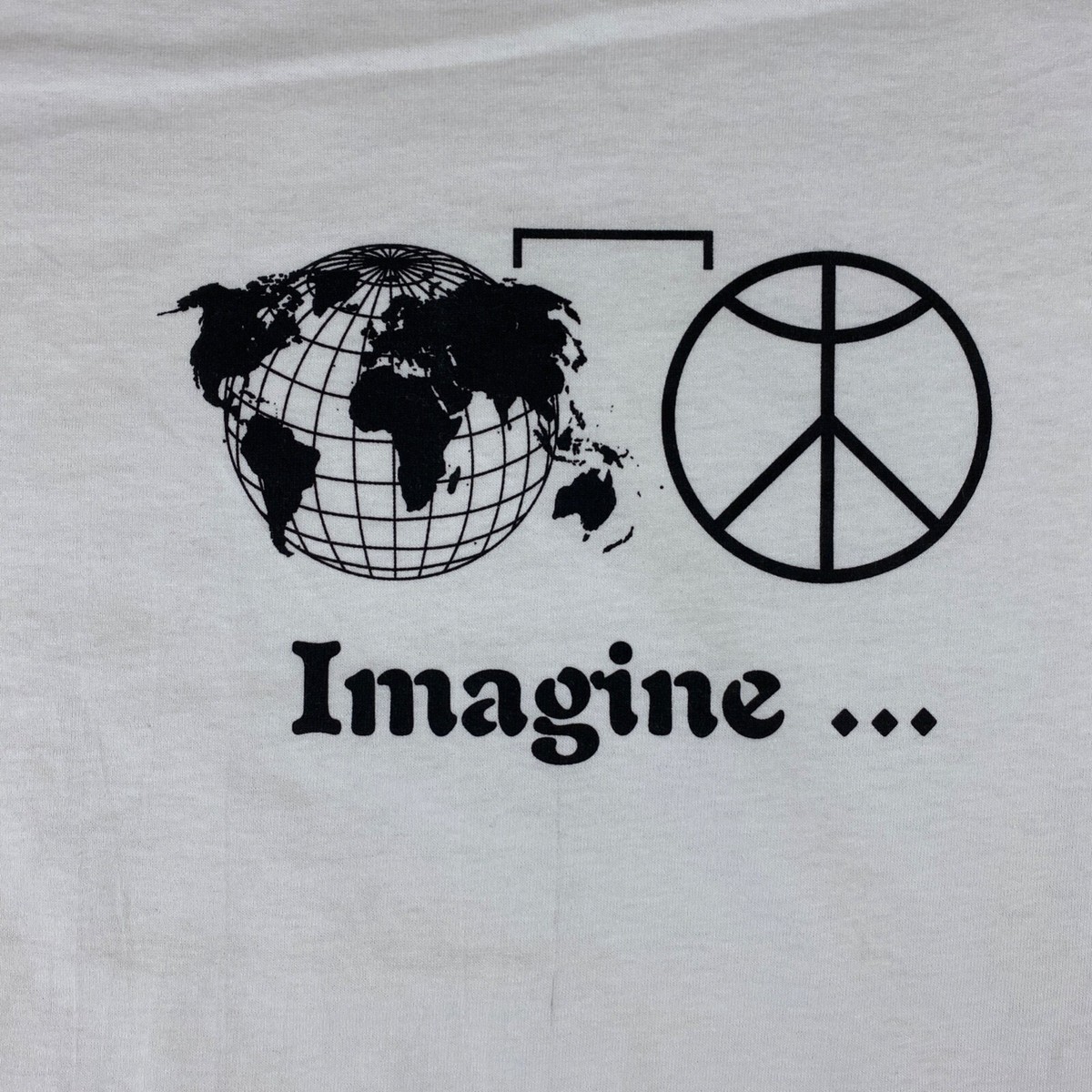 Fruit Of The Loom Lofteez Shirt Adult Large White World Peace