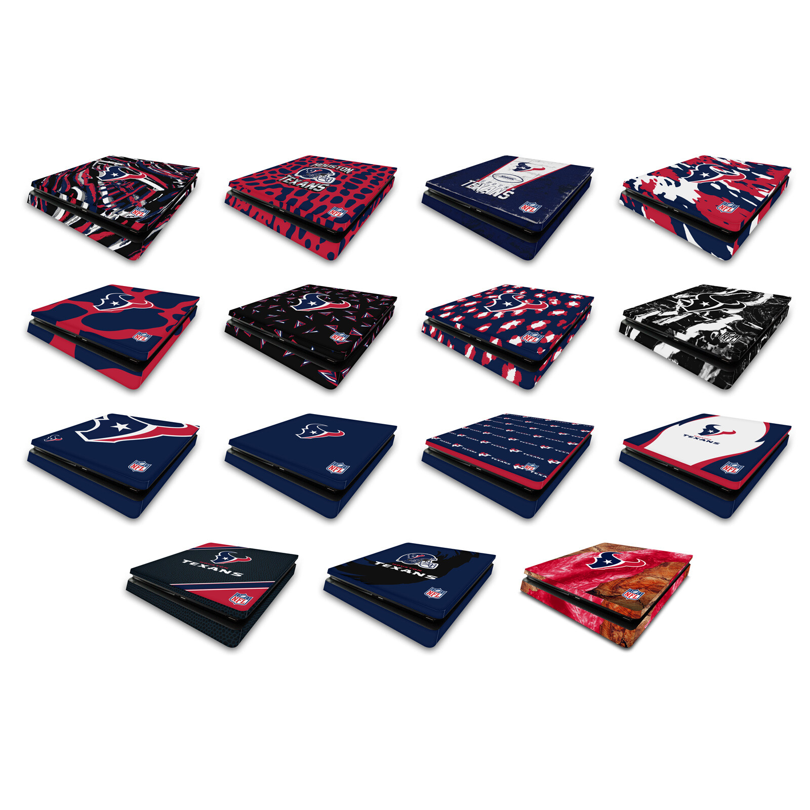 OFFICIAL NFL HOUSTON TEXANS VINYL STICKER SKIN DECAL FOR SONY PS4 SLIM CONSOLE