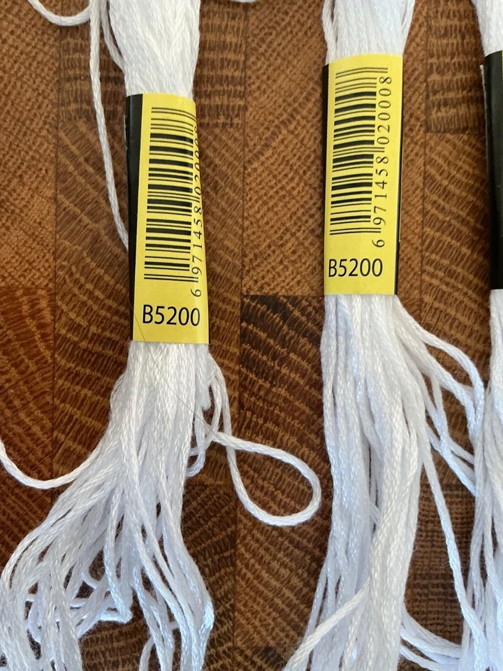 Embroidery Floss White Cotton Sewing Bundle x 5 B5200 - Image 2 of 3