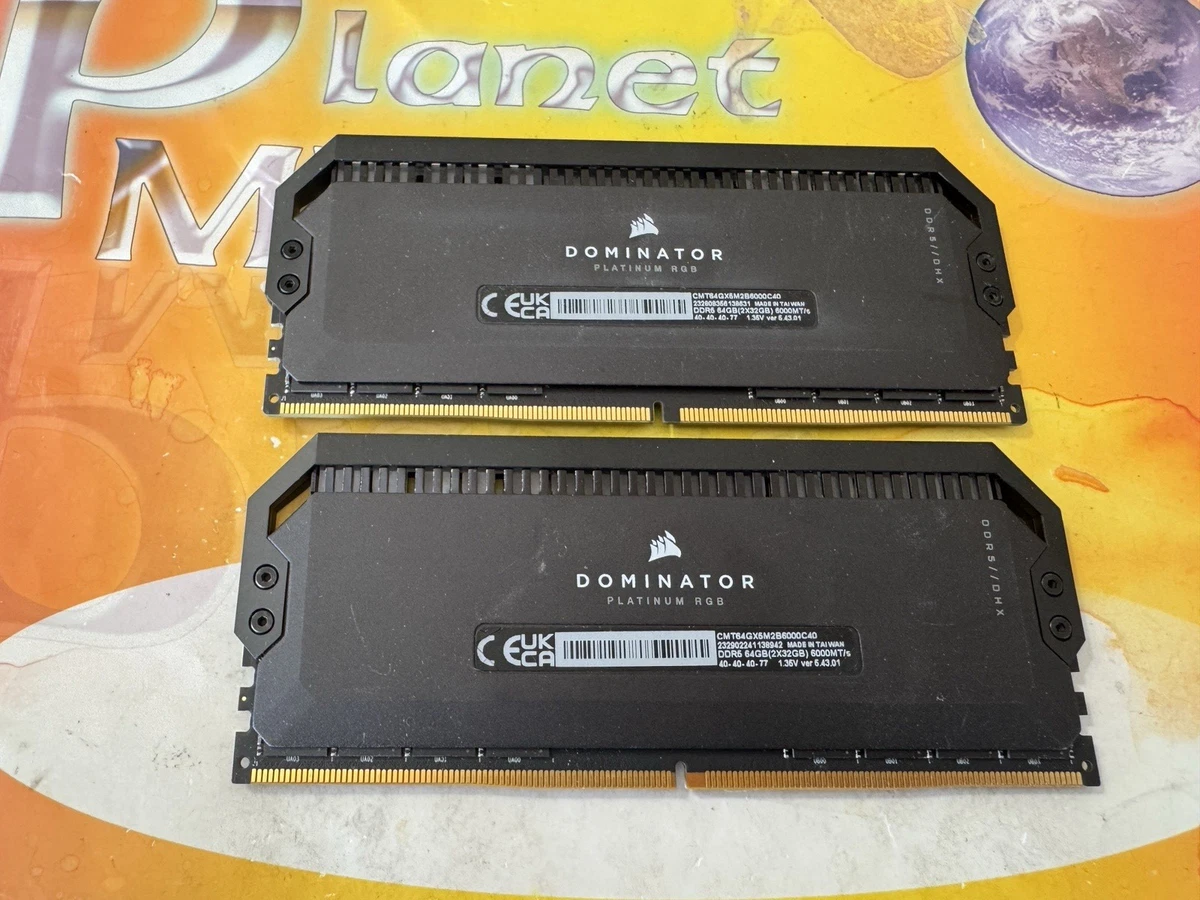 CMK32GX5M2X7200C34 Ver 5.43 01 Mémoire DDR5 CORSAIR DOMINATOR PLATINUM RGB 32Go 6000MHz CL36 AMD