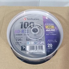 Verbatim Blu-ray Disc 20 Spindle 100GB 4X Speed BD-R XL VBR520YP20SD4 Printable