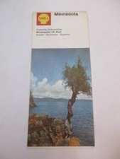 NOS Vintage 1971 Shell Minnesota State Highway Gas Station Travel Road Map~Shell