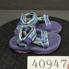Teva Sandals Kids Size 4 Multicolor Strappy Hook  Loop Shoes 1019390T