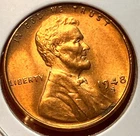 1948-S Lincoln Wheat Cent Penny GEM RED BU From an Original Bank Roll
