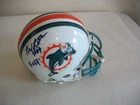 Larry Little Signed Autographed Miami Dolphins Riddell Mini Football Helmet