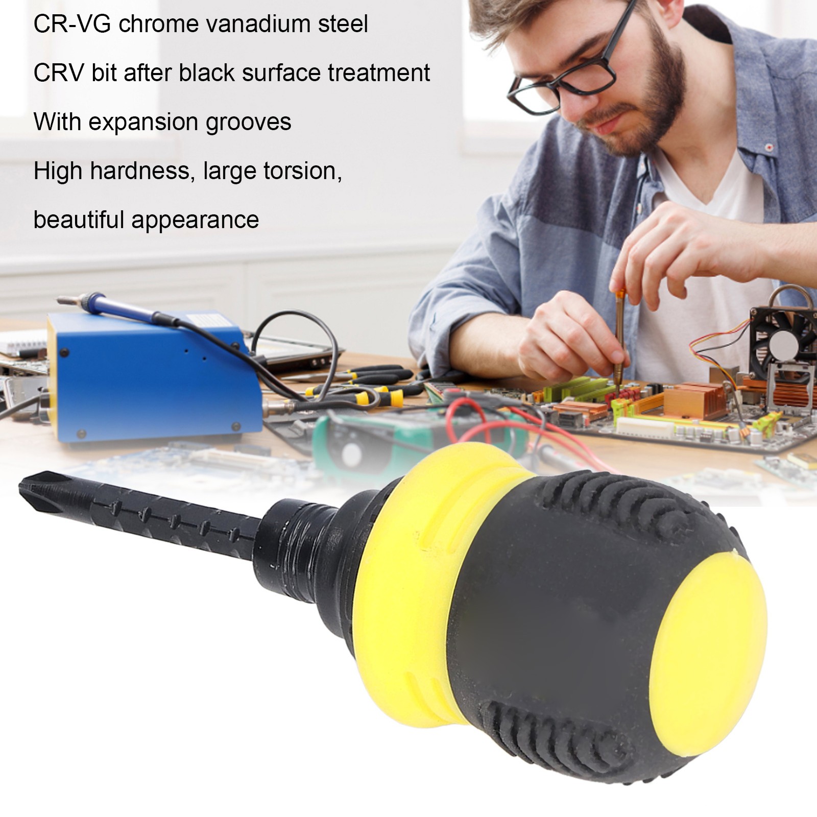 Ratchet Screwdriver Cross Slot 2 Purpose Adjustable Mini Chrome Vanadium Alloy