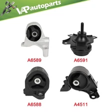 4x Motor Mount Fits Acura EL 2001-2005 L4 1.7L A6589 A4511 Manual Transmission