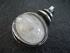 Anhänger Silber 925 Perli Vintage Design groß mit Bergkristall Edelstein
