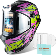 Welding Helmet Auto Darkening Large Viewing True Color Solar Powered Welding Mas
