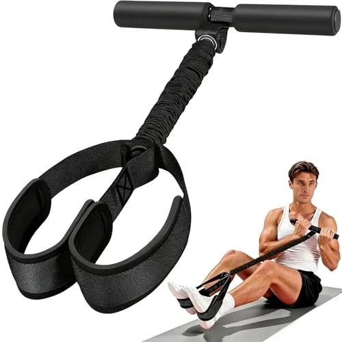 Upgraded Pedal Resistance Band with Handle, Thickened Latex Tubes and Black