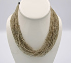 Mulltistrand seed bead choker Crochet & Button Clasp — photo 2