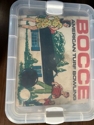 Vtg SPORTCRAFT BOCCE Lrg Balls Complete Set Made in Italy - Original Box