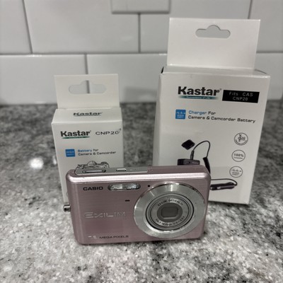 Casio EXILIM EX-Z77 Light Pink 7.2 MP Digital Camera Bundle *LENS ISSUE READ*