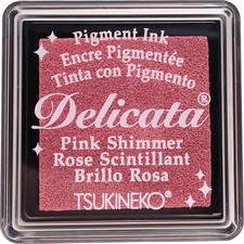 Delicata Small Pigment Ink Pad-Pink Shimmer