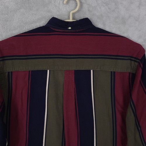 Vintage Eddie Bauer Corduroy Shirt Mens L Striped Western Button Down Barn - Picture 5 of 12
