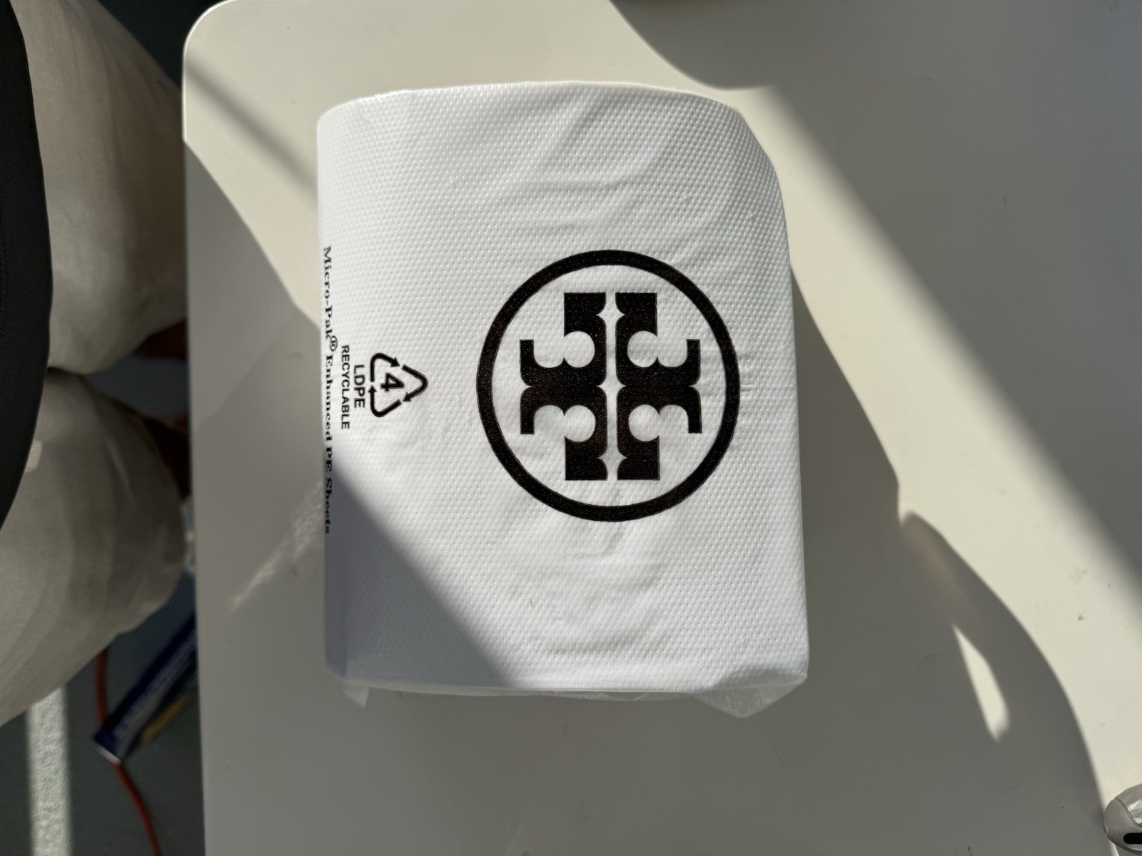 Tory Burch Quilted Cream Crossbody Bag with Logo Accent & Original Dust Bag thumbnail 2