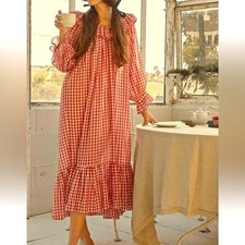 Dôen Solaris Dress - Red Cherry Gingham