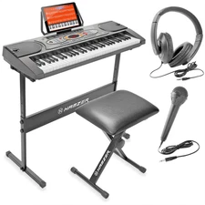 61-Key HAMZER Piano Microphone, Headphones, stand, padded stool Christmas Sale$$