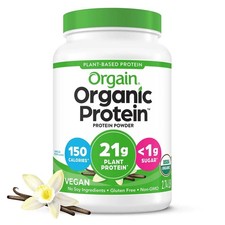 Orgain Organic Vanilla Bean Plant Based Protein Powder 2.74lbs